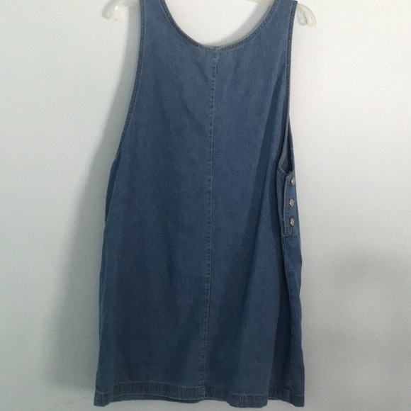 Vintage 90s denim overall dress with pockets! Size large - Picture 6 of 6
